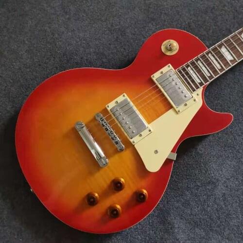 Standard Electric Guitar Yellow Color Rosewood Fingerboard Mahogany Body Silver Hardware High Quality Free Shipping