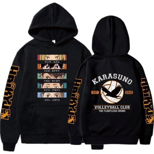 Japanese Anime Haikyuu Character Hoody Womens 2021 Cartoon Pullover Fleece Hoodie Korean Style Men Women Clothes