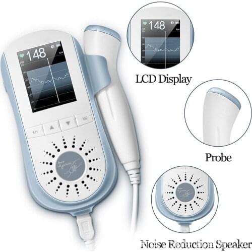 Pregnant Women Supplies Doppler Fetus-Voice Meter Pregnant Women Home Monitoring Fetal Heart and Fetal Movement Monitor