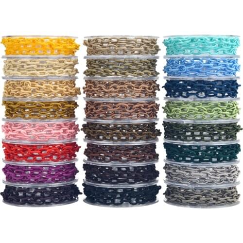 ON A ROLL 2020 NEW ARRIVAL chains CORD MAKING JEWELRY chain CORD DIY ACCESSORIES 24 COLORS 1 YARD PER REEL PER CIRCLE