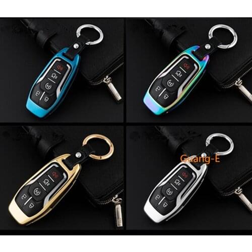 For Ford Taurus/Mustang/Explorer/Lincoln 2017/MKC/MKZ/MKX Car Protect Decoration Keys Bag Case Cover Protector With Key Chain