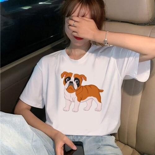 Female t-shirt kawaii dogs street t-shirt fashion cartoon dog Harajuku graphic t-shirt Summer Tops Round Neck T-shirts Clothes