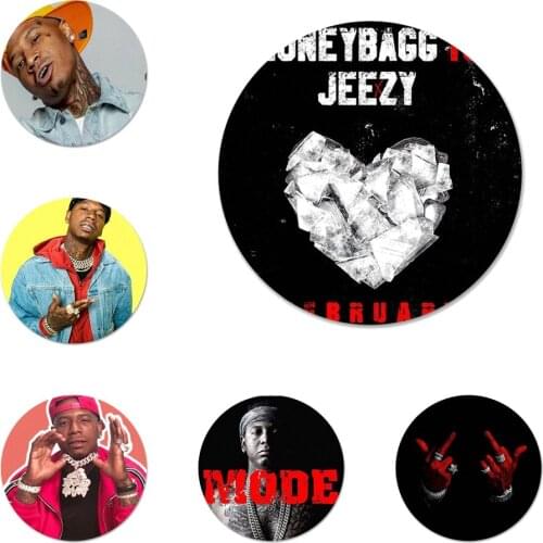 Moneybagg Yo Icons Pins Badge Decoration Brooches Metal Badges For Backpack Decoration 58mm
