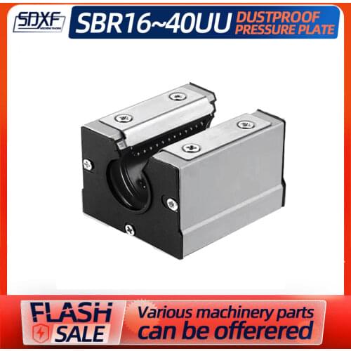 1/2/4PCS open linear bearing slider SBR dust-proof pressure plate SBR16/20/25/30/35/40