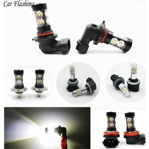 H1 H3 H7 H8 H10 H11 880 881 LED Bulbs HB4 9006 HB3 9005 Fog Lights Driving Tail Lamp DRL parking 12V - 24V Auto 6000K White