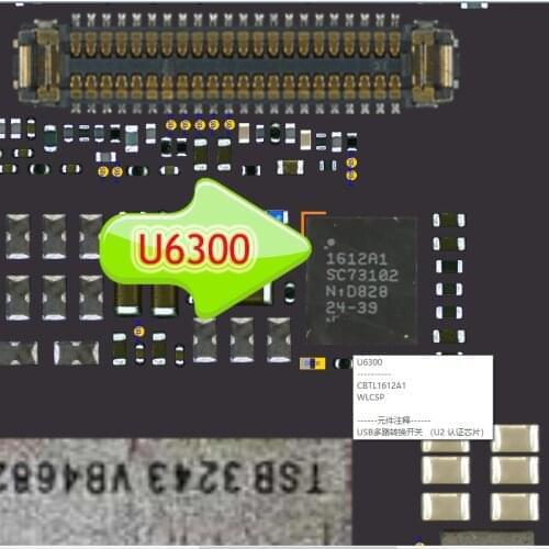 1612A1 For iPhone 8/8Plus/X/XS Max/XR/11 Pro Max/SE2 U2 Tristar Hydra Charger IC U6300 USB Charging Chip CBTL1612A1 56 pins 1612