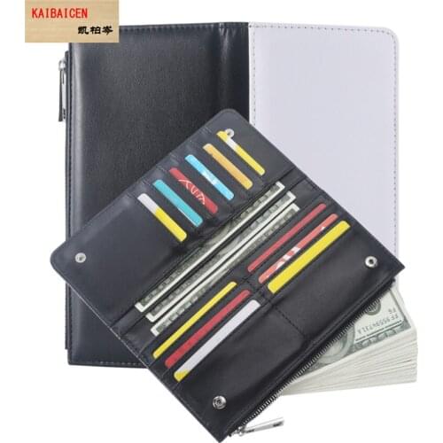 3pcs/Lot Blank Sublimation Leather Clutch Wallet Purse Man Women Handbag for Hot transfer Printing Blank DIY products