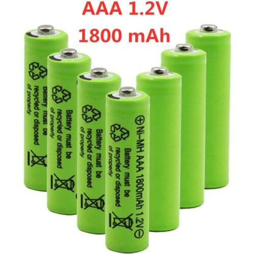 4~20PCS 100% Original AAA 1800 mAh 1.2 V Quality rechargeable battery AAA 1800 mAh Ni-MH rechargeable 1.2 V 3A battery