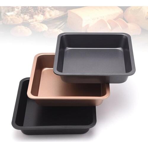 8 inch Carbon Steel Non-stick Square Cake Pan Biscuits Baking Tray Non Stick Cake Mold Kitchen Bakeware Tool