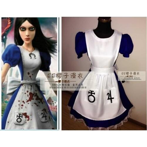 Alice: Madness Returns Alice alice Cosplay Costume Custom Any Size