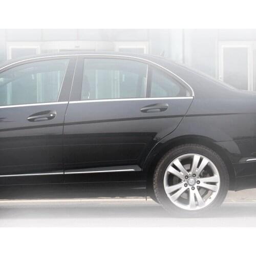 Musion Car Accessories Door Side Skirt Chromium Trim For Mercedes Benz Class C W204 OE 2047300180 2047300280