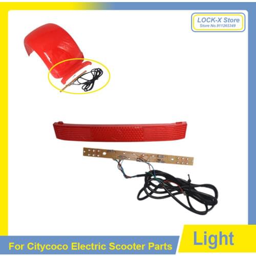 Free Shipping Rear Fender Light Strip Tail Light Is Suitable for Citycoco Electric Scooter Rear Fender Accessories