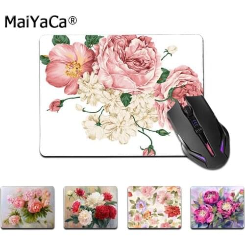 MaiYaCa Colorful flowers rose peony Gamer Speed Mice Retail Small Rubber Mousepad Top Selling Wholesale Gaming Pad mouse