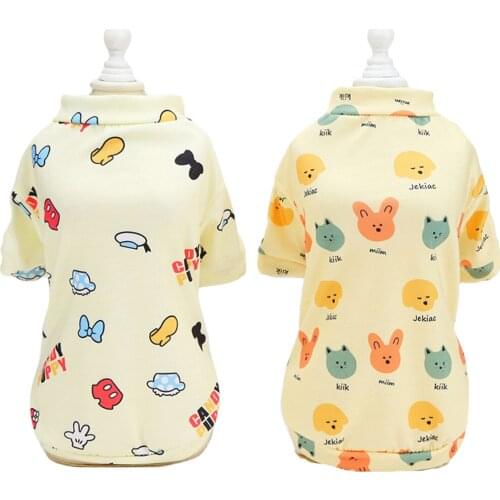 Kawaii Cute Dog Clothes Vest Tshirt for Small Dogs Puppy Summere French Bulldog Clothes Pajamas Cats Pet Dog Accessories Yorkie