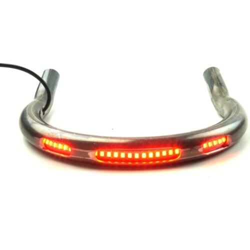 LOCHOSHI 230MM Width Modified Cafe Racer Universal Upswept Seat Frame Hoop Kick Up Loop with LED Brake Turn Tail Light for Honda