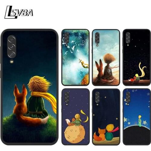 The Little Prince with fox For Samsung Galaxy A90 A80 A70 S A60 A50S A30 S A40 S A2 A20E A20 S A10S A10 E Black Soft Phone Case