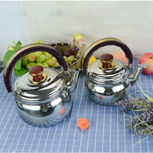 Mini Stainless Steel Whistling Kettle Kitchen Tea Pot with PP plastic grooved handle for Kitchen Dining Teapots Outdoor Camping