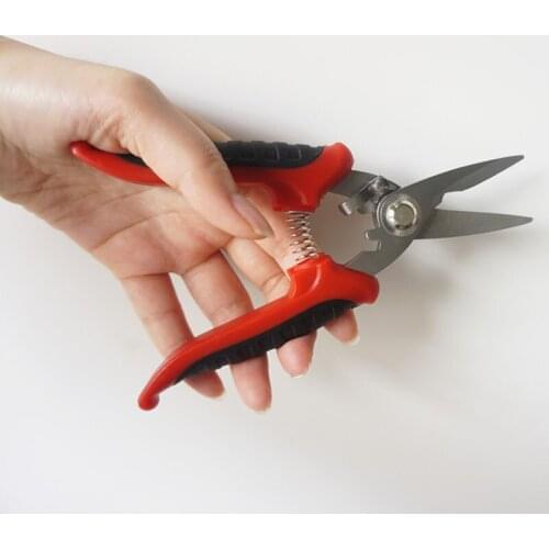 180mm Multi Purpose Household Electrician Scissors Shearing Tools Cut for wire Tree gardening tools