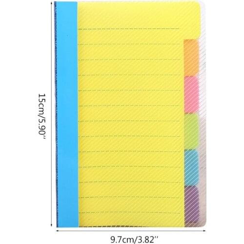 Multifunctional Note Pad Portable Writing Pad Ruled Pages with Colored Tabs Ideal for students Artists Designers HCCY