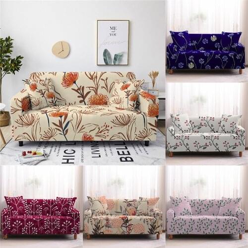 Fashion Floral Elastic Sofa Cover for Living Room Modern Sectional Corner Sofa Slipcover Armchair Couches Cover 1/2/3/4 Seater