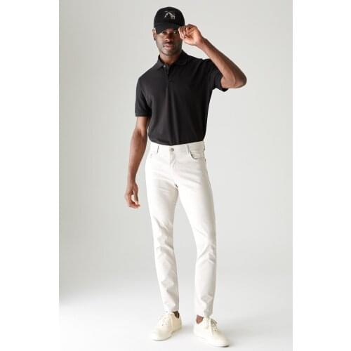 DeFacto Spring Man Pants & Bottoms Slim Fit Chino Pants Slim Fit Streetwear Male Fashion-T1055AZ21SP
