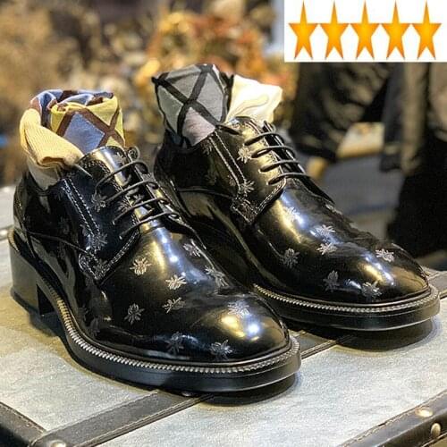 New Carved Italian Leather 2021 Men Luxury Brand Wedding Dress Male Oxfords Fashions Lace Up Business Derby Shoes