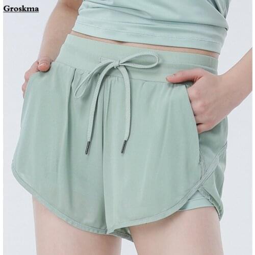 New arrival women yoga shorts high waist patchwork quick dry fitness gym sports running shorts pantalones cortos de mujer