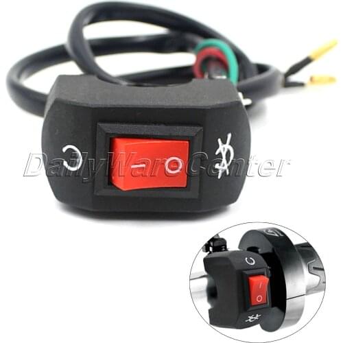 7/8" Motorcycle Handlebar Switch Mount Scooter ATV Dirt Bike Kill ON-OFF Button Switch Bullet Connector Motorbike Accessories