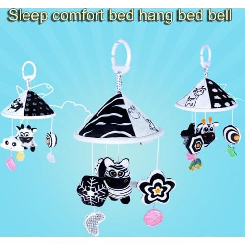 Plush Rattle Eye-catching Bed Rattle Lovely Zebra Plush Cartoon Giraffe Crib Rattle Pendant for Newborn