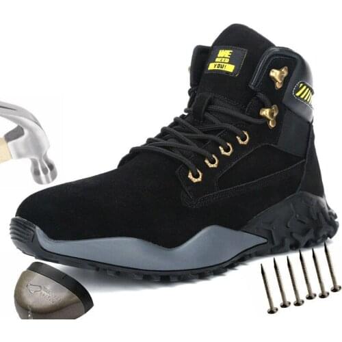 Luxury Waterproof Winter Men Boots Indestructible with Fur Warm Snow Women Boots Men Work Safety Shoes Non-slip Sneakers