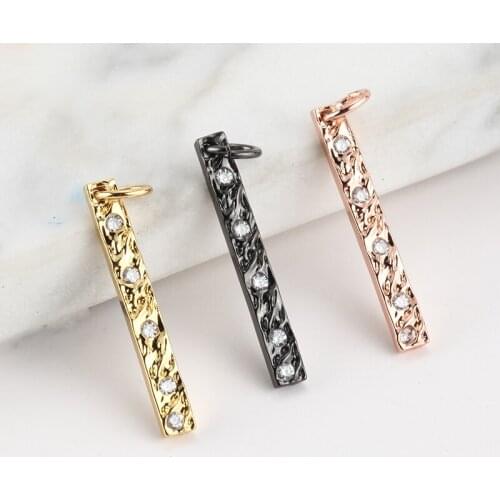 Charm Charms for Jewelry Making Supplies Gold Heart Pendant Diy Earring Bracelet Necklace Copper Inlaid Zircon Accessories