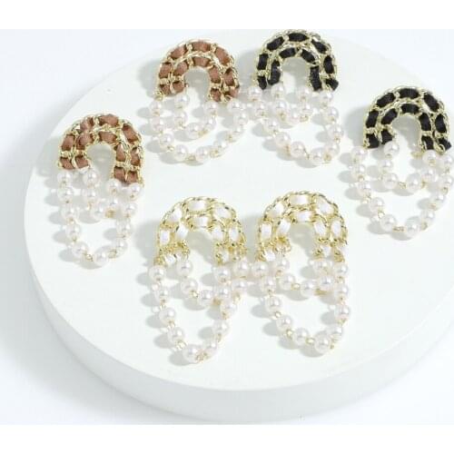 Vedawas 2021 Korean Cute Pearl Drop Earrings for Women Elegant Irregular Hanging Drop Earrings Wedding Jewelry Party Wholesale