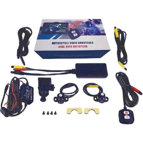 VIP Link 1080P HD Dual Lens Front Rear Driving Recorder Motorbike Night Vision Dashcam Camera