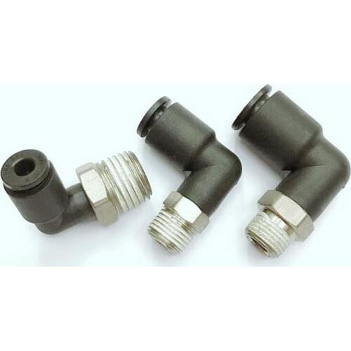 OD 4 6 8 10 12mm Internal M5 M6 1/8" 1/4" 3/8" 1/2" BSPT Thread Paeker Legris Type Male Elbow Fitting