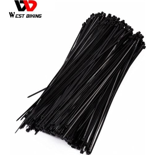 WEST BIKING 400Pcs/Pack Bike Computer Self-locking Plastic Nylon Cable Ties Bicycle Tools 3*200MM Wire Zip Tie BMX Bike Tools
