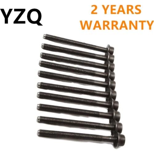 WHT000912 WHT 000 912 10PCS Engine Cylinder Head Screw Bolt Set For Audi A1 A3 VW Beetle EOS GOLF Jetta Passat Tiguan Skoda Seat