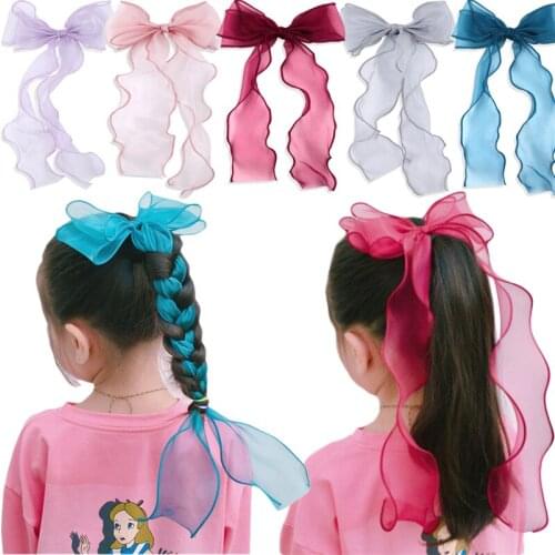 Bowknot Chiffon Hair Bands for Women Girls Headwear Hairband Hairpins Hair Clips Cute Barrettes Girls Hair Accessories