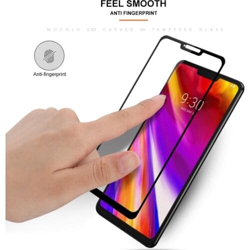For LG G7 ThinQ / G7 G710EM Black Edge Full Cover Tempered Glass Screen Protector Explosion-proof Protective Front Guard Films