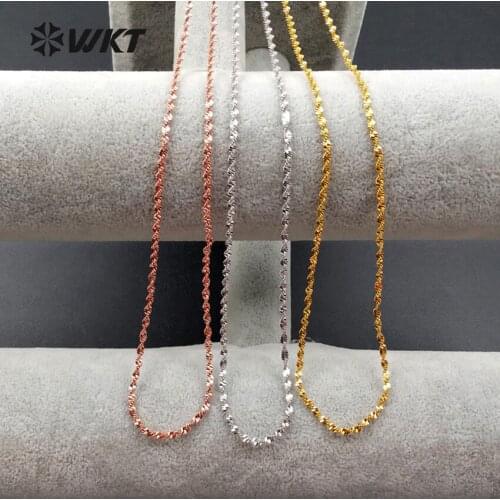 WT-N1038 WKT High Quality Electroplate Necklace Brass Necklace For Women Jewelry Findings And Necklace
