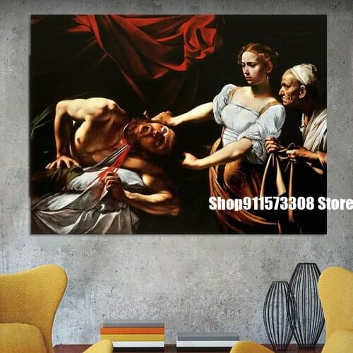 Caravaggio Judith Beheading Holofernes Giclee oil paintings canvas art Prints Wall Art For Living Room Bedroom Decor