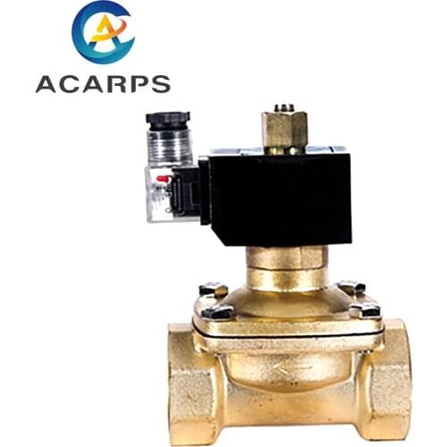 1-1/2" Brass Normally Open Solenoid Valve IP65 Pipeline Control Switch Valve Water Valve 220V 110V 24V 12V