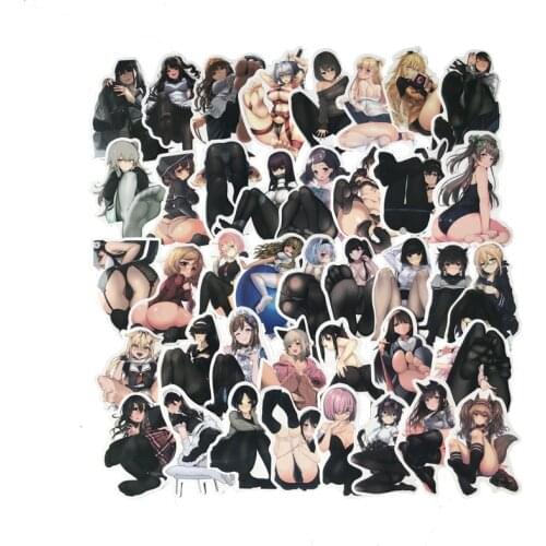 100PCS Sexy Bunny Girl Feet Waifu Stickers Cartoon Japanese Otaku Graffiti Stickers Waterproof DIY Skateboard Luggage Stickers