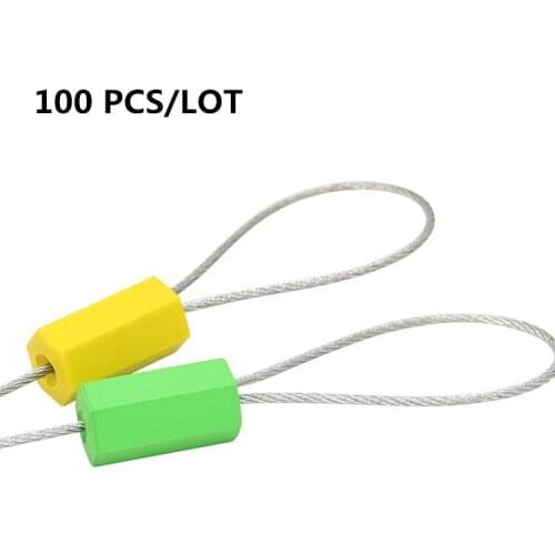 100pcs Lead metal wire tightening blockade type cable ties steel wire seals Container Security Seals cabinet 40cm length