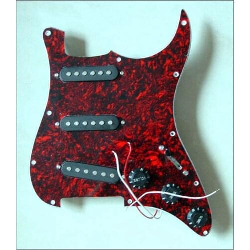 3ply Loaded Pickguard FAUX Tortoise W/Bk 3 Single Coil for ST Electric Guitar