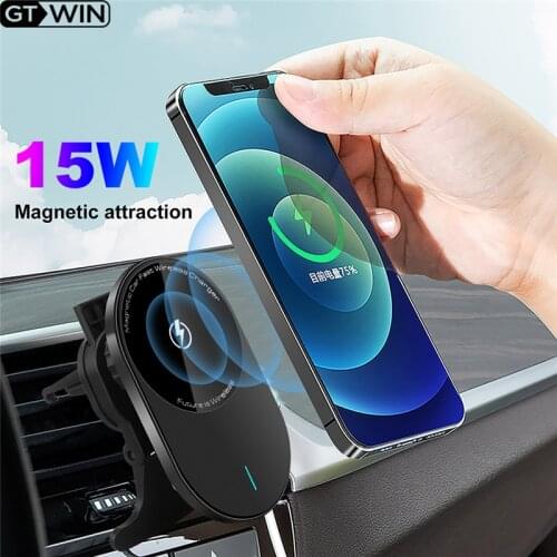 GTWIN Car Wireless Charger Magnetic Fast Charging Bracket Car Air Vent Mount Stand For Iphone 12 Pro Max 12Mini Car Phone Holder