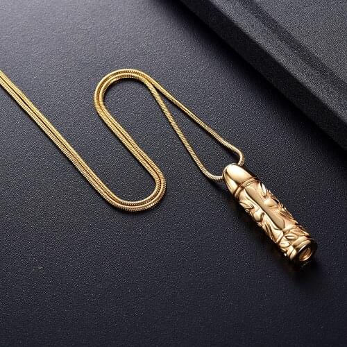 IJD11940 Stainless Steel Cylindrical Cross Pattern for Ashes Urn Perfume Box Jewelry Ashtray Pendant Memorial Necklace