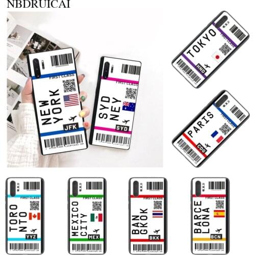 NBDRUICAI FIRST CLASS PLANE TICKET Custom Photo Phone Case for Samsung Note 3 4 5 7 8 9 10 pro A7 2018 A10 A40 A50 A70 J7 2018