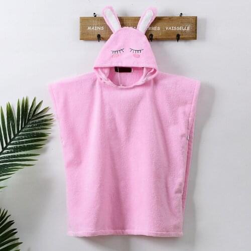 Children Bathrobe Cotton Beach Bath Hooded Towel Autumn Winter Baby Kids Swimming Robe Thick Cloak B137