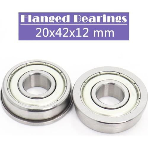 F6004ZZ Flange Bearing 20x42x12mm 10PC Double Shielded Deep Groove Flanged F6004 Z ZZ Ball Bearings F6004-2Z F6004Z