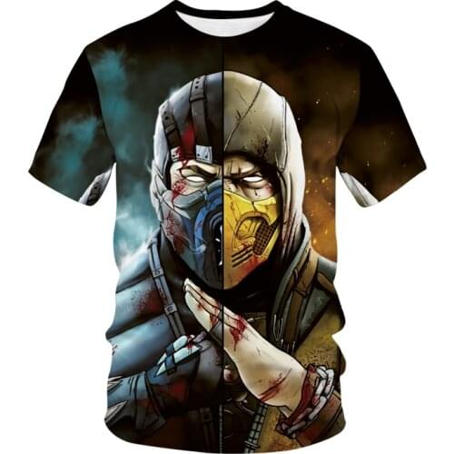 Mortal Kombat 3D Print T-shirt Fashion Fighting Game Streetwear Men Women Sport Casual T Shirt Hip Hop Clothing Male Tshirt Tops